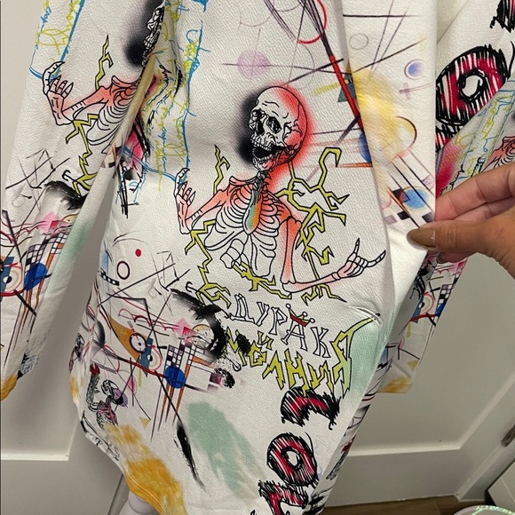 LIKE NEW SHEIN Multicolor Abstract Blazer - Picture 3 of 5